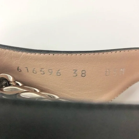 NIB Gucci Baby Horsebit Deva Maryjane Slingback Pointed Toe Kitten Heel Pumps 38 - Picture 7 of 8